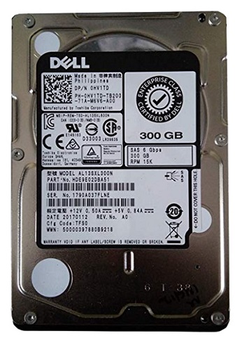 0HV1TD Dell 300GB 15K SAS 6.0Gbps 2.5Inch Hard Drive